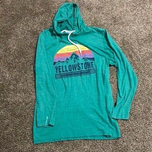 Teal Graphic Hoodie